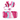 Heart Scroll Shorty Bottle Boot & Gracie Straw Topper (Cotton Candy)