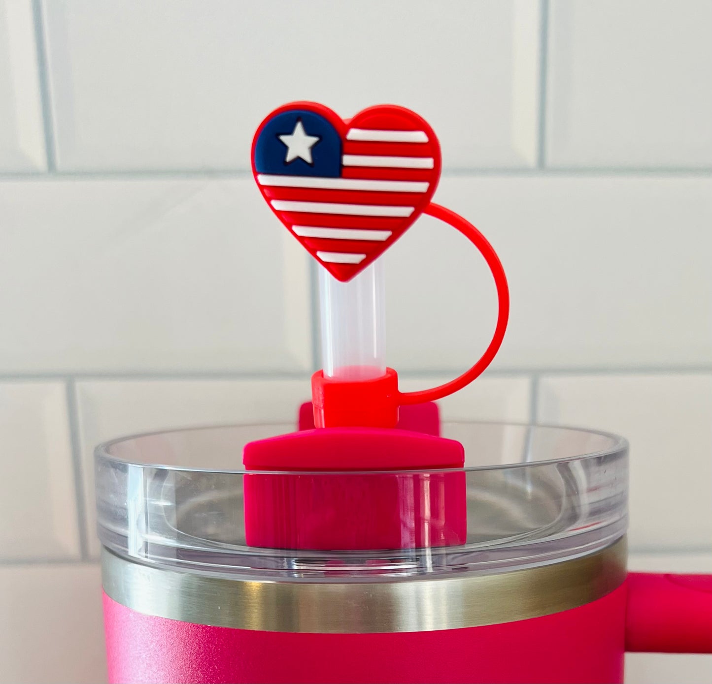 American Heart Straw Topper