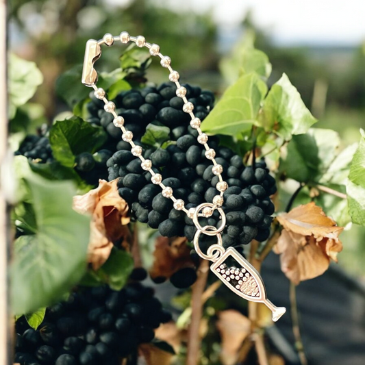Grapes & Wine Handle Charm