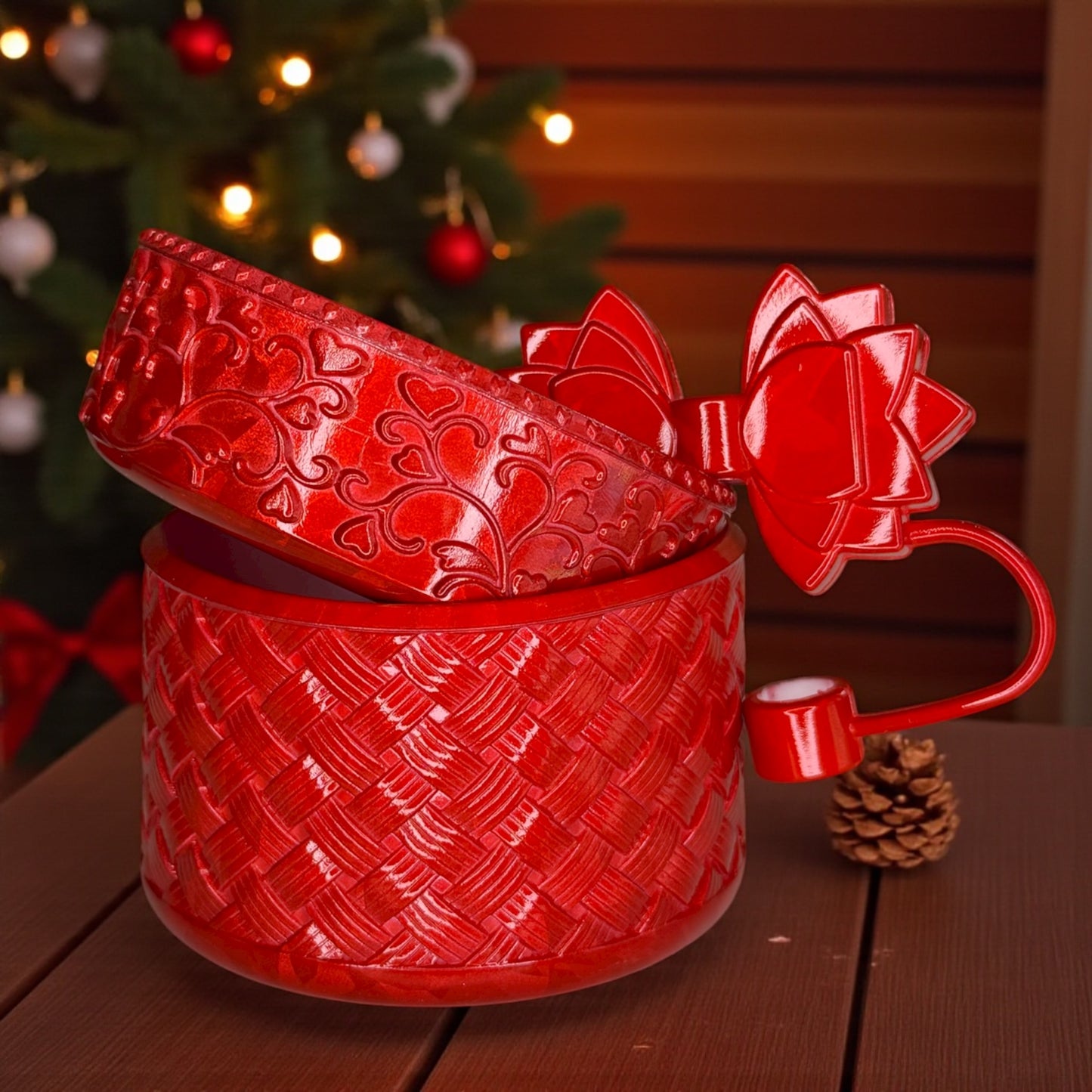 Heart Scroll Red Prism Shorty Boot