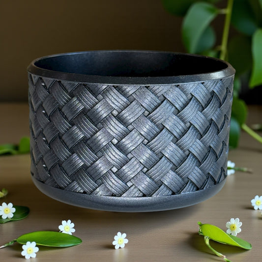 Basketweave Gunmetal Gray Boot