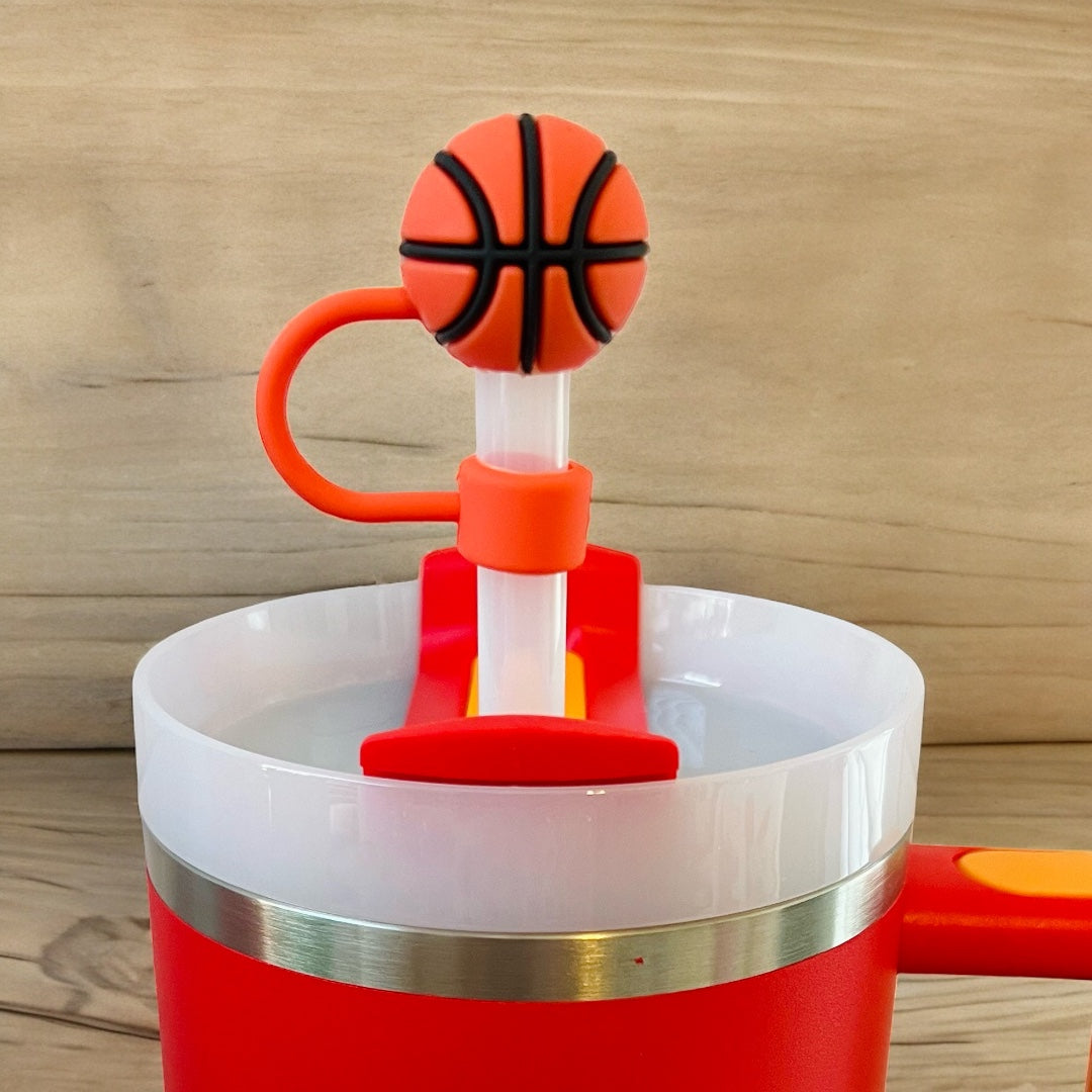 Basketball Straw Topper