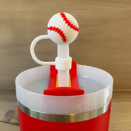 Baseball Straw Topper