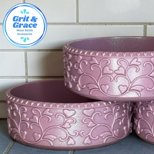 Gracie Mauve Shimmer Straw Topper