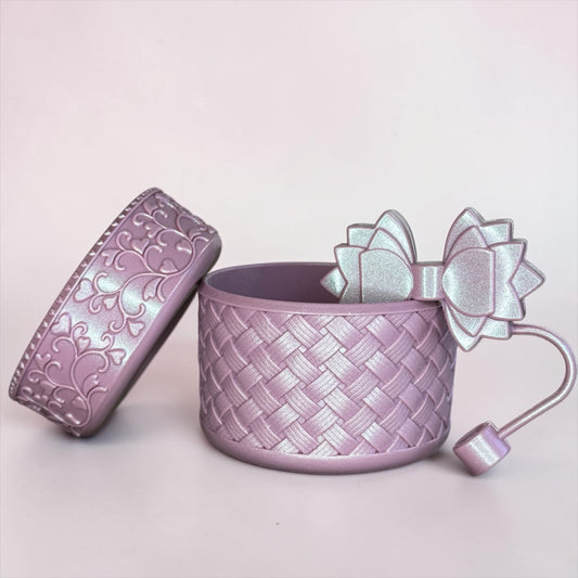 Heart Scroll Mauve Shimmer Shorty Boot