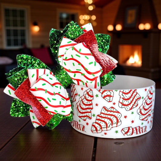 Christmas Cakes Waves Bow
