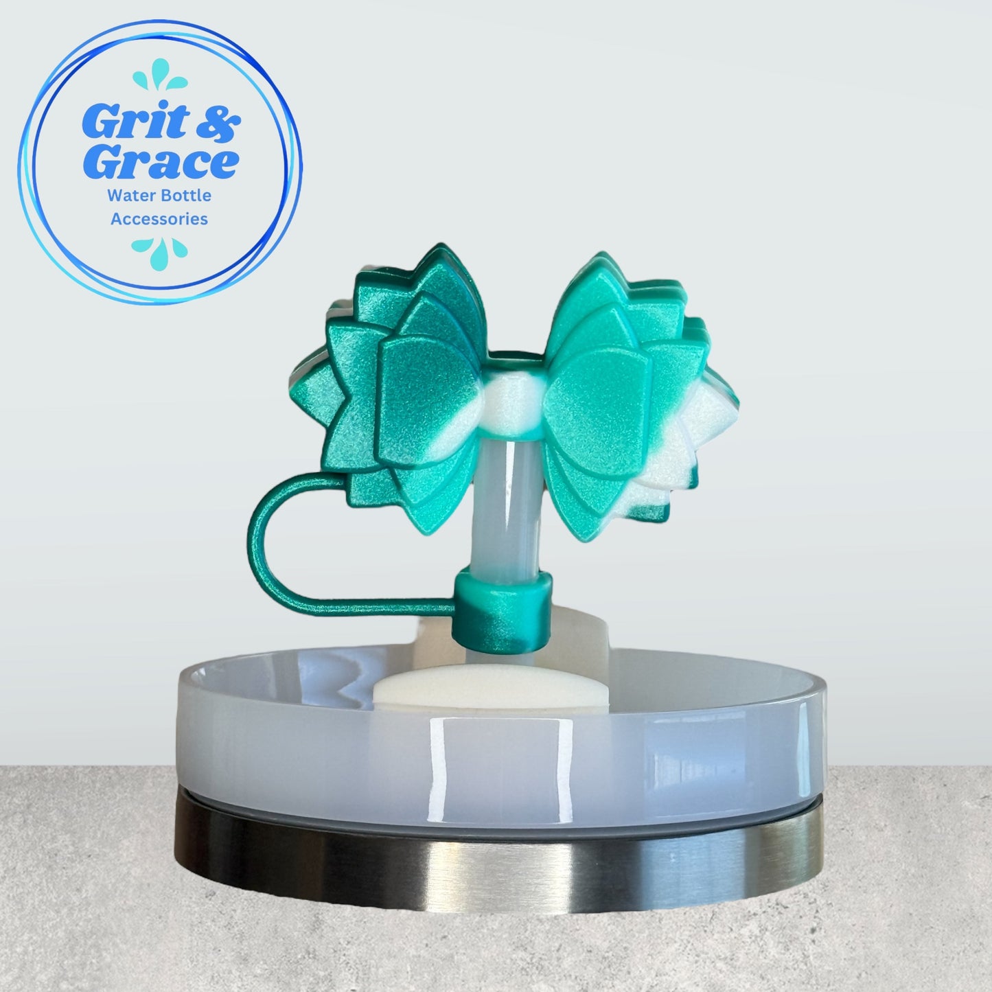 Gracie Gumdrop Green Straw Topper