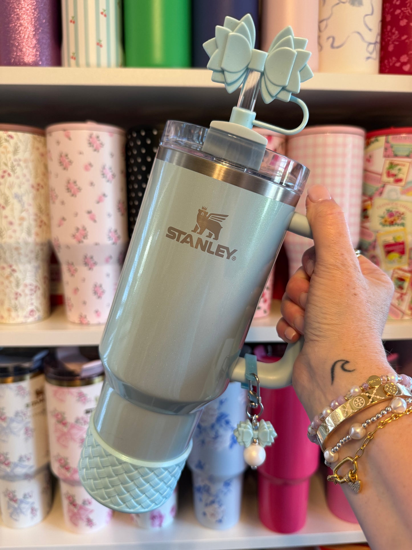 Gracie Mini Straw Bauble - Blueberry Milk