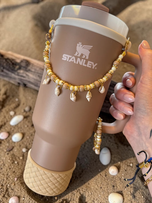Tumbler Handle Jewelry - Sandstone Shells