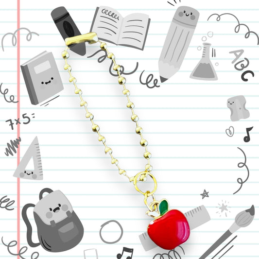 Teacher Apple Handle Charm