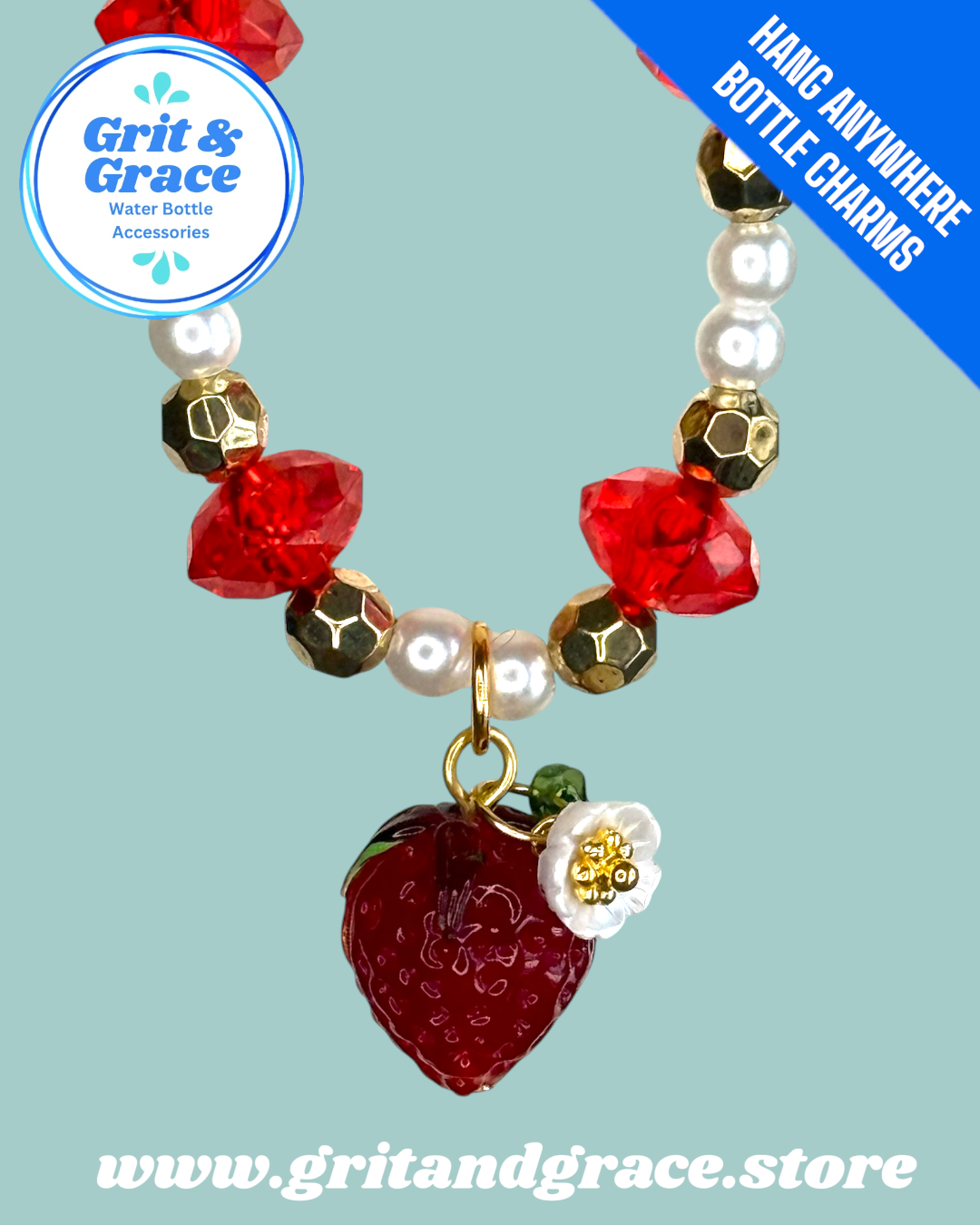Hang Anywhere Strawberry Pearl Charm
