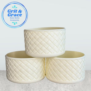 Basketweave Cream Boot