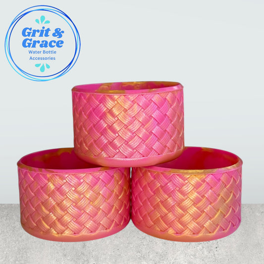 Basketweave Pink Witch Boot