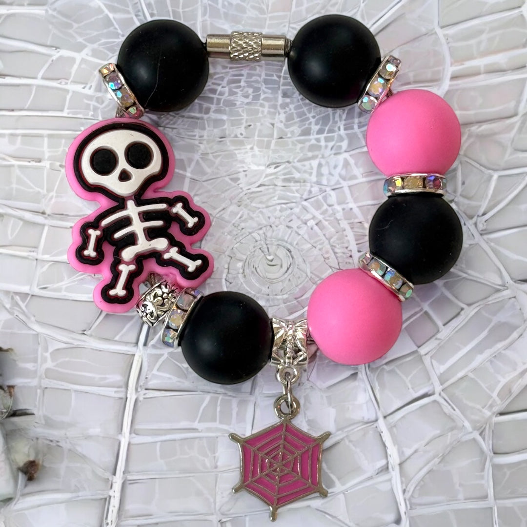 Pink Skellie Handle Bracelet