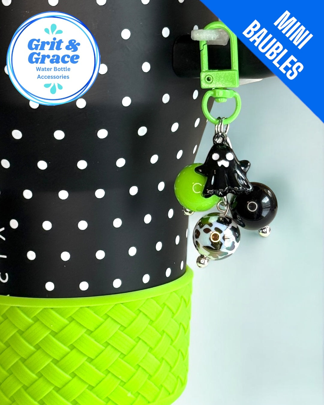 Black Ghost Mini Straw Bauble