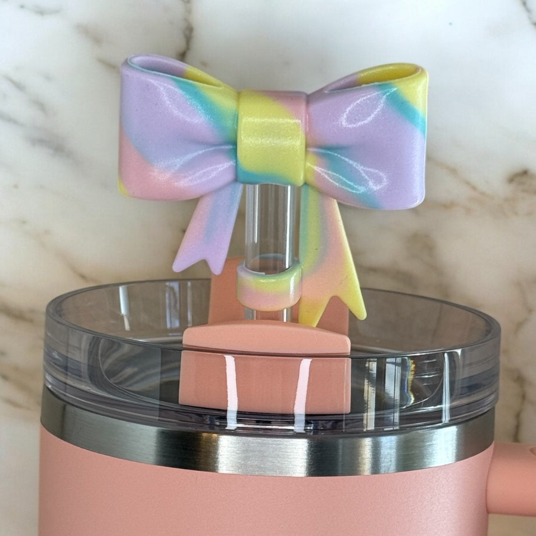 Pastel Macaron Straw Topper