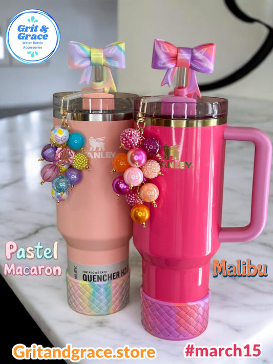 Pastel Macaron Straw Topper