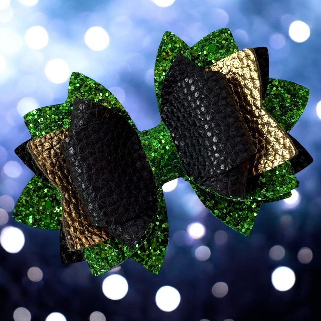 Elphie 2.0 Green Witch Bow ( Gold or Glitter Lime Green Tail)