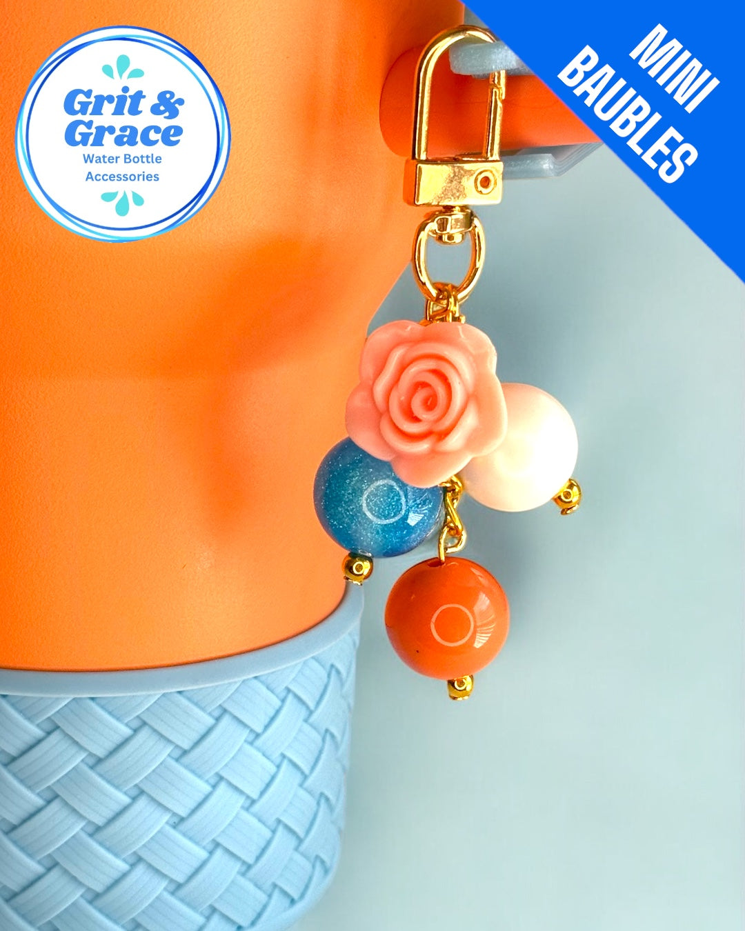 Peach Rose 2.0 Mini Straw Bauble