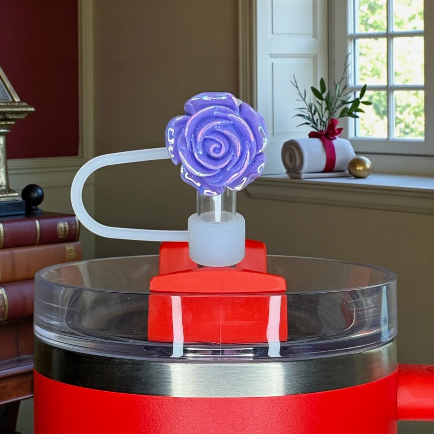 Vauxhall Purple Rose Straw Topper