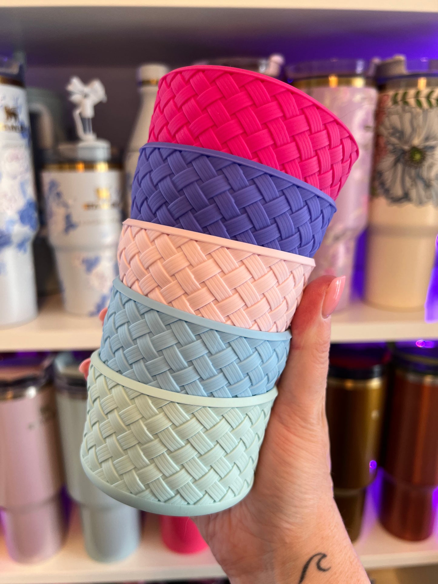 Basketweave Seaglass Mint Boot