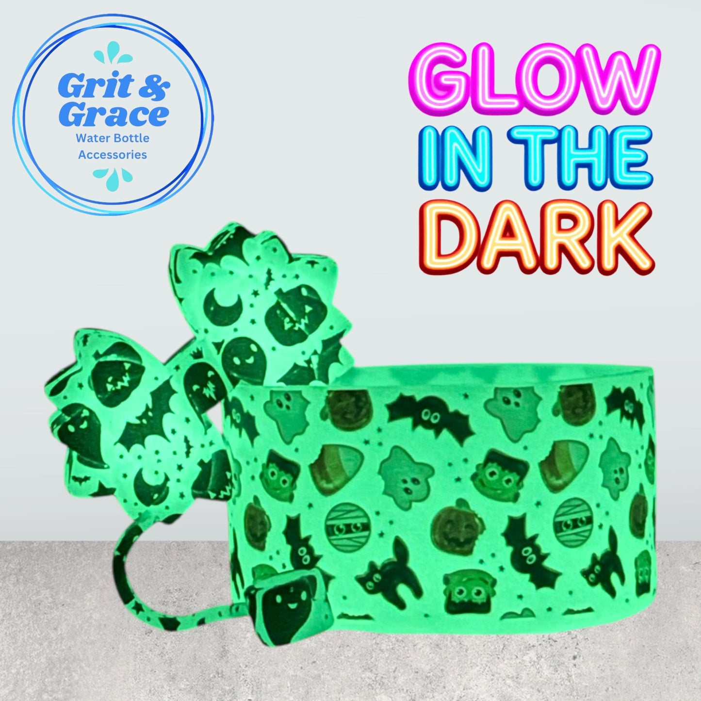 Halloween Glow Gracie Straw Topper