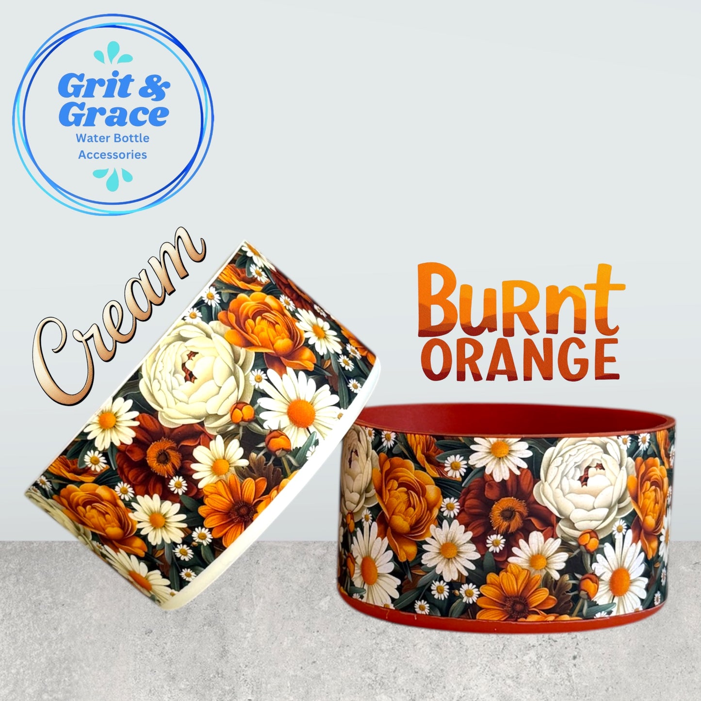 Autumn Floral (Burnt Orange) Boot