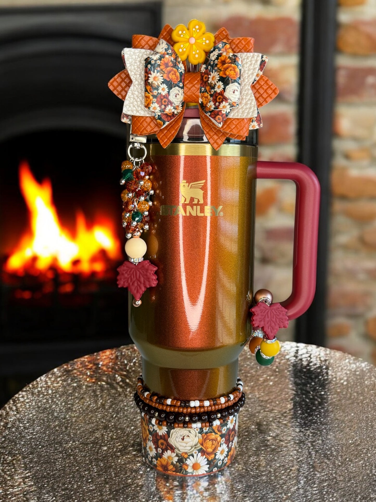 Autumn Floral (Burnt Orange) Boot