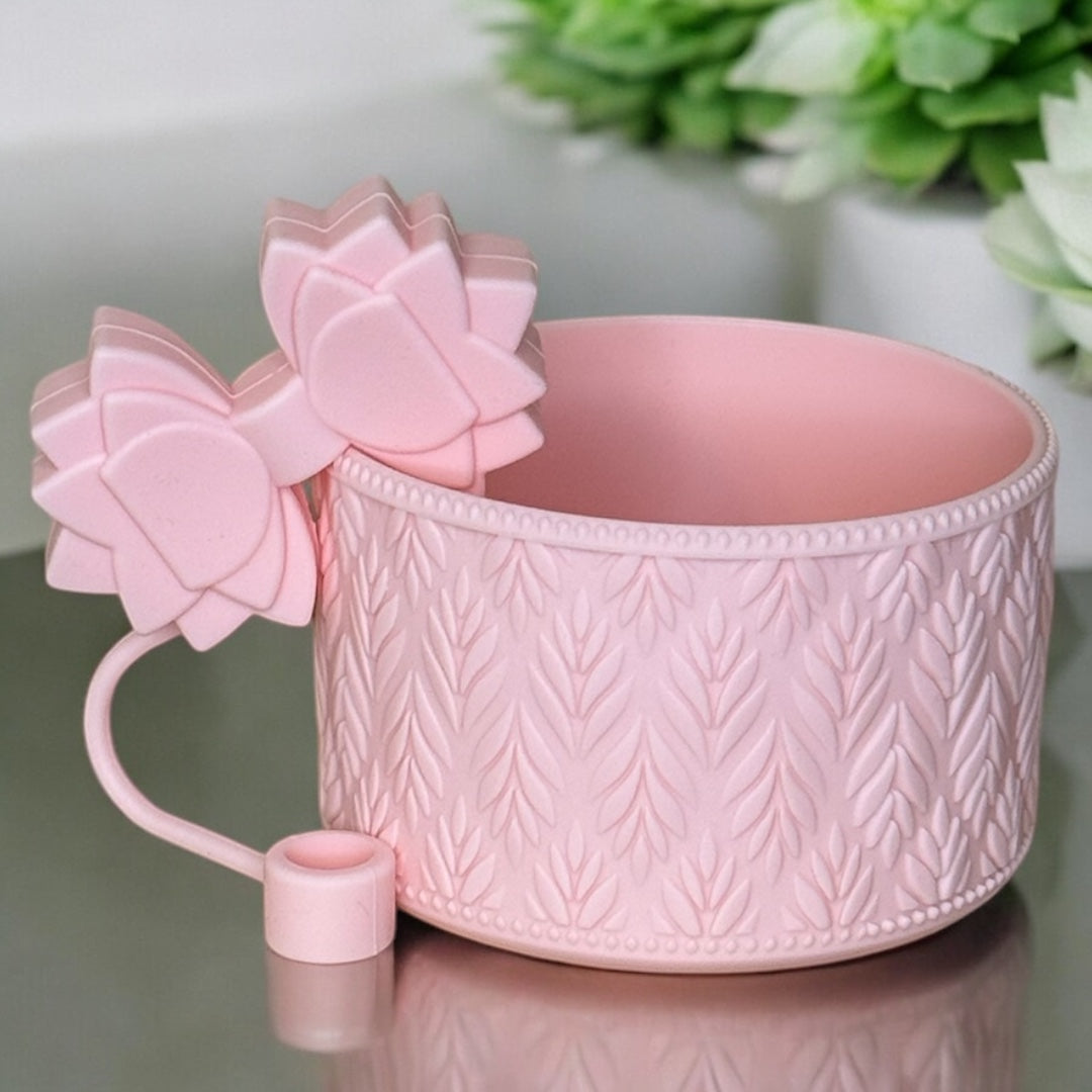 Gracie Petal Pink Straw Topper