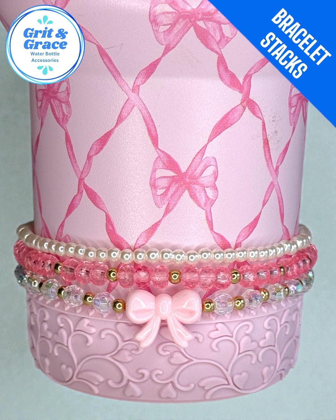 Ballerina Coquette Stretchy Cup Bracelets (Set of 3)
