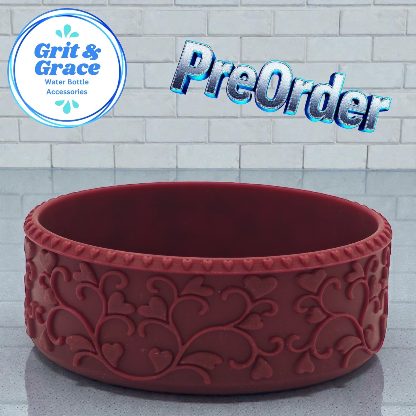 Heart Scroll Merlot Shorty Boot