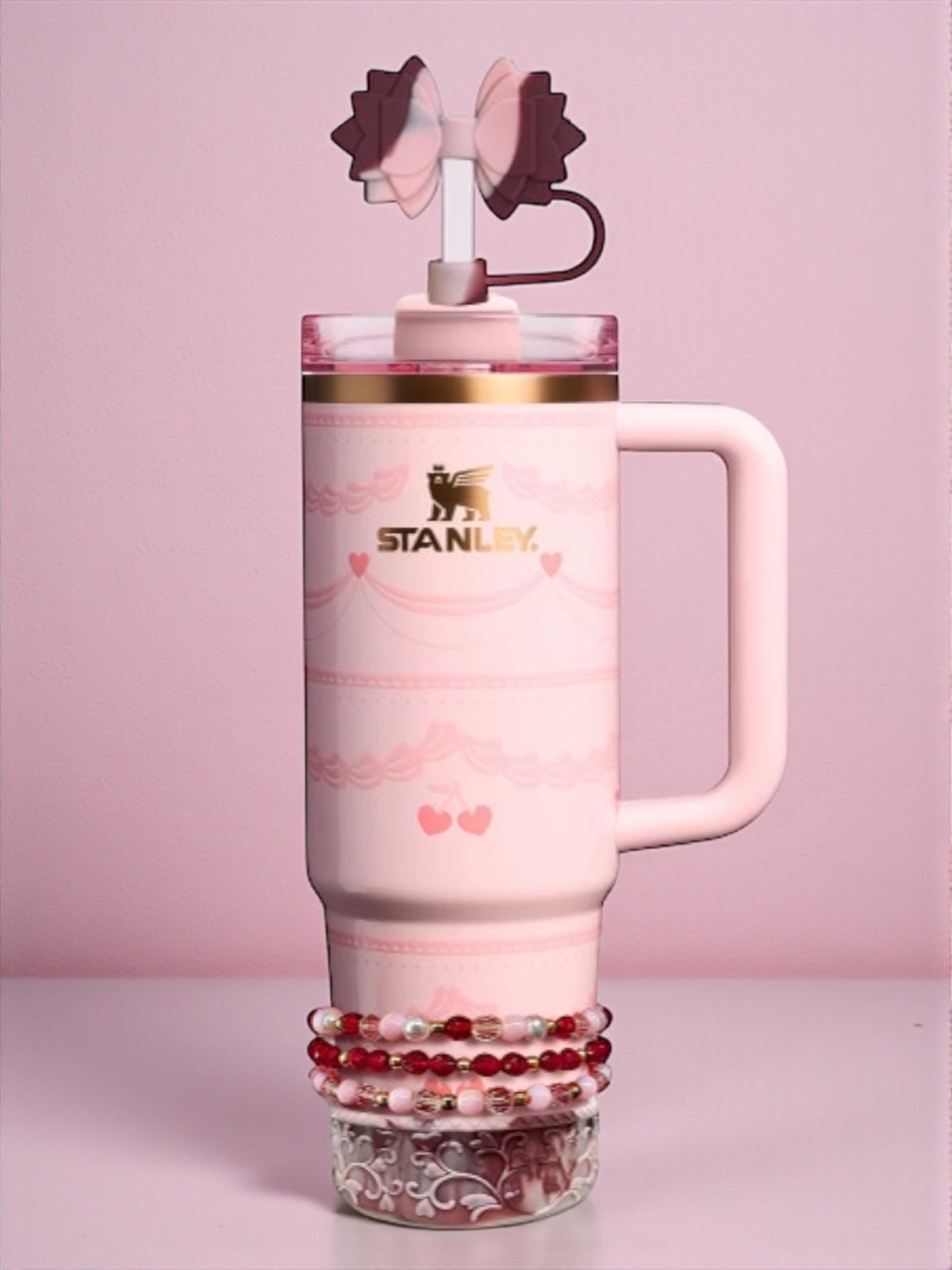 Gracie Victorian Bloom Swirl Straw Topper