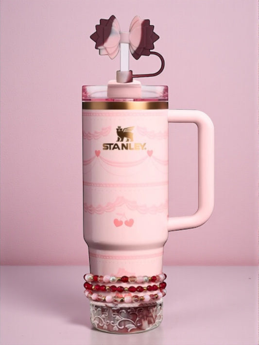 Gracie Victorian Bloom Swirl Straw Topper