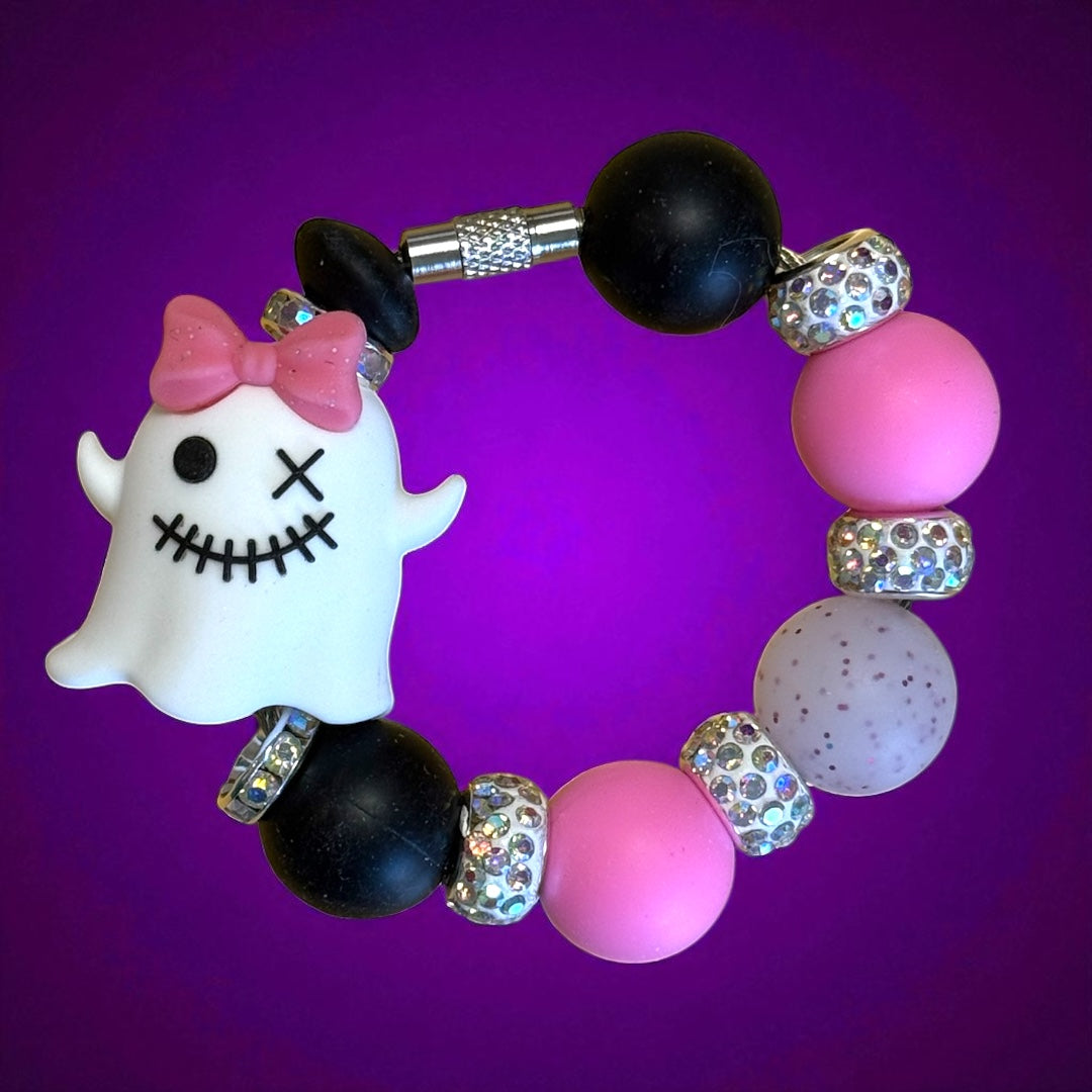 Coquette Patchwork Ghost Handle Bracelet
