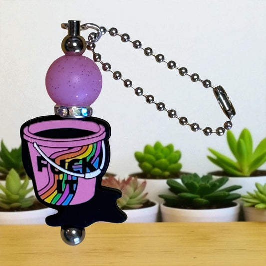 F It Bucket (EXPLICIT LANGUAGE - SECOND IMAGE) Hang Anywhere Charm