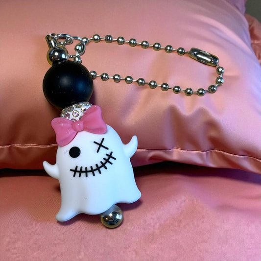 Coquette Patchwork Ghost Hang Anywhere Charm