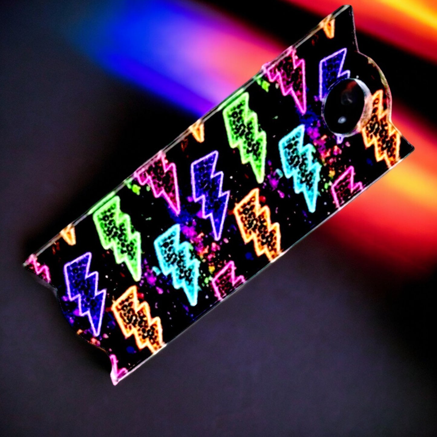 Neon Lightning Tumbler Tag