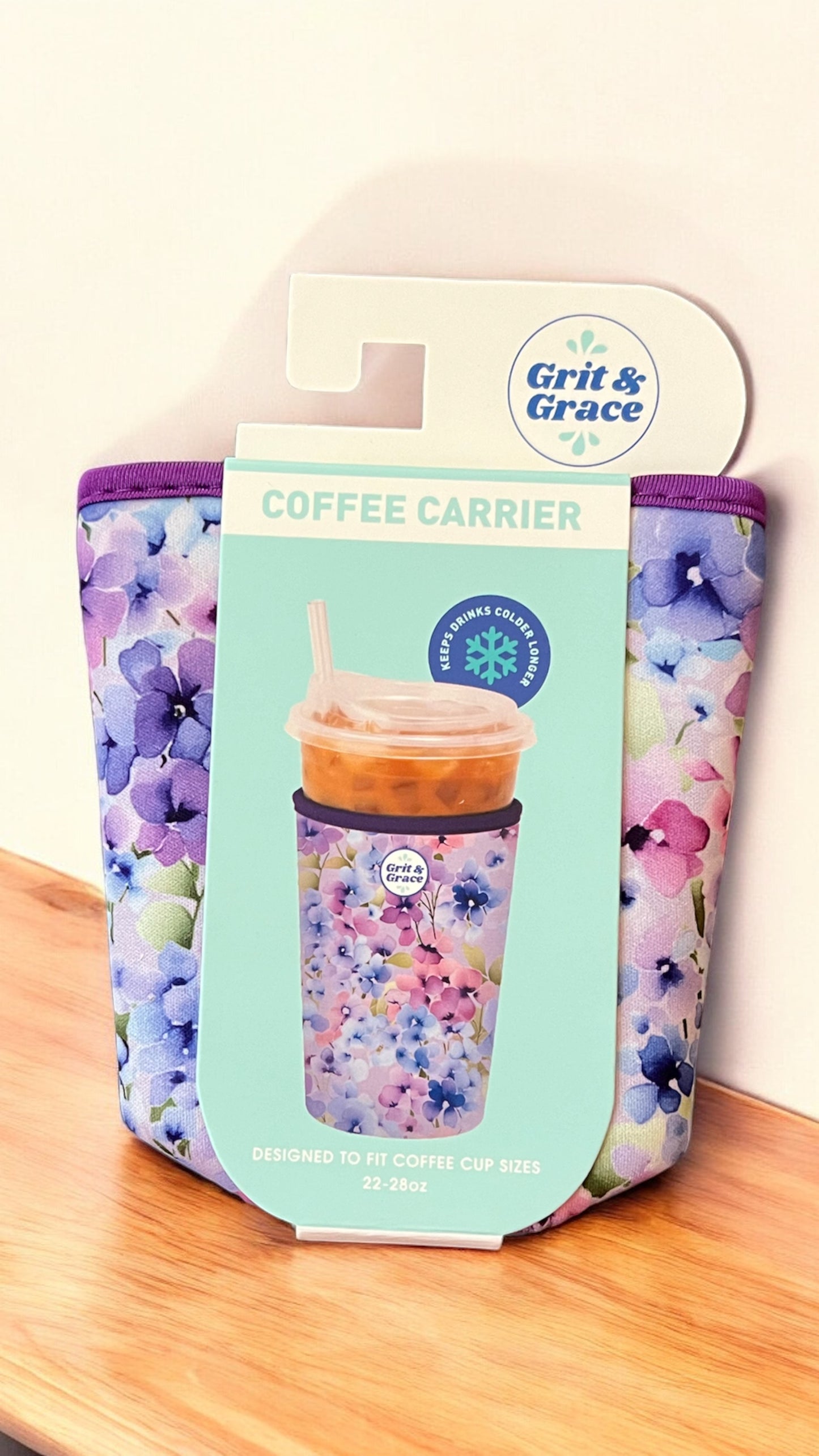 Blooming Hydrangeas Iced Coffee Carrier