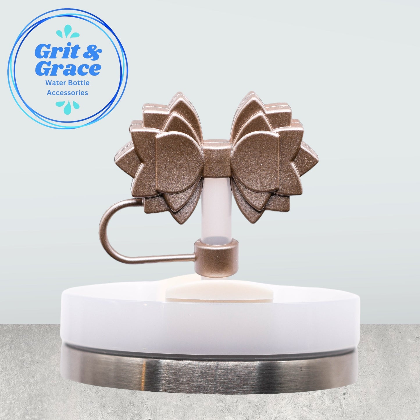 Gracie Rose Gold Gloss Straw Topper