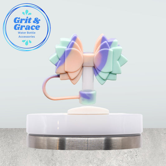 Gracie Hydrangea Swirl Straw Topper