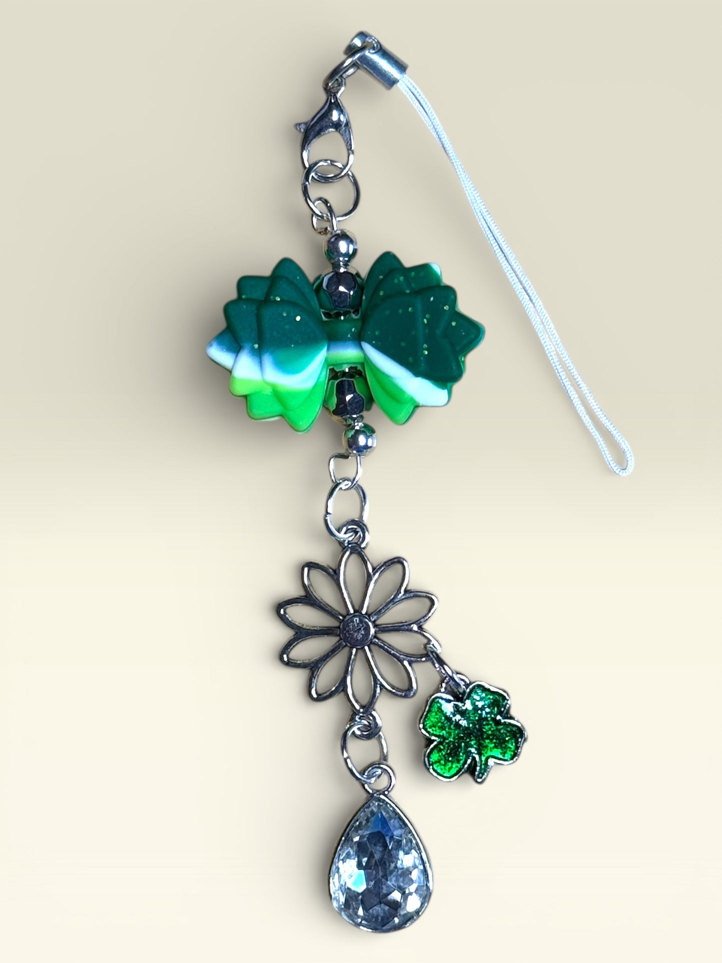 Hang Anywhere Shamrock Swirl Bottle Charm