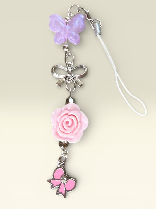 Hang Anywhere Butterfly Rose Bottle Charm