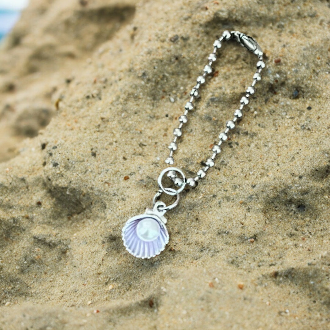 Purple Sea Shell Handle Charm