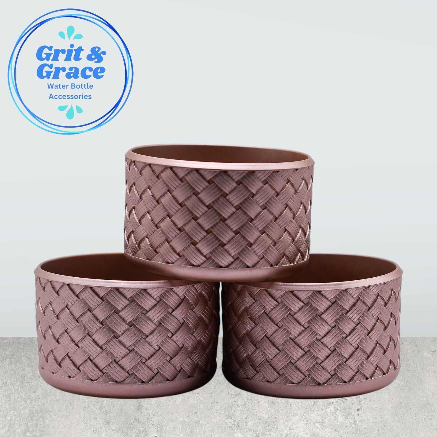 Basketweave Rose Gold Boot