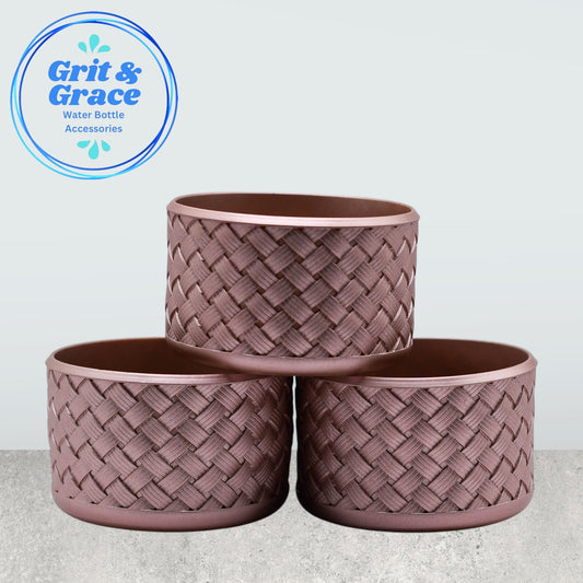 Basketweave Rose Gold Boot