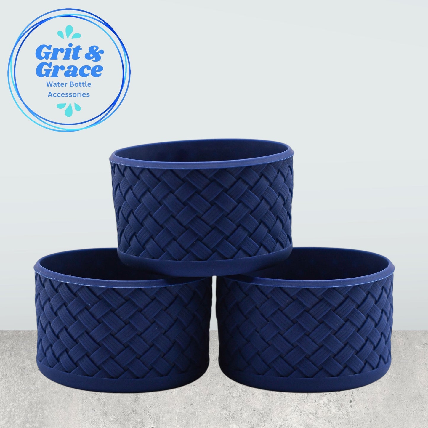 Basketweave Navy Blue Boot