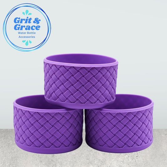 Basketweave Purple Boot