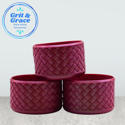 Basketweave Pearlescent Cherry Mocha Boot