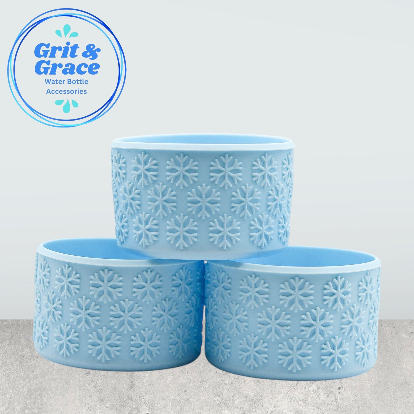 Snowflake Textured Icy Blue Boot