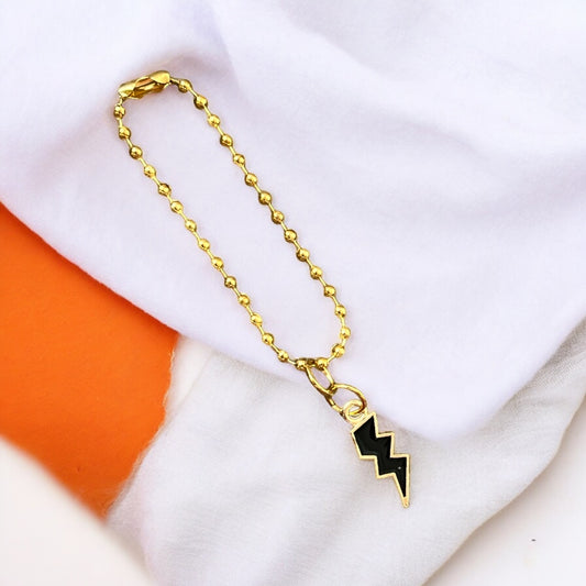 Black Lightning Handle Charm